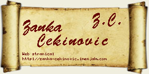 Žanka Cekinović vizit kartica